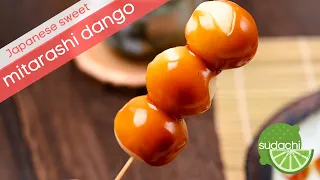 "Mitarashi Dango" Sweet Rice Dumpling Recipe #shorts