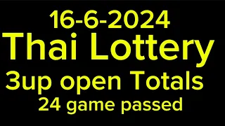16-6-2024 THAI LOTTERY 3up open Totals 23 games passed by informationboxticket.