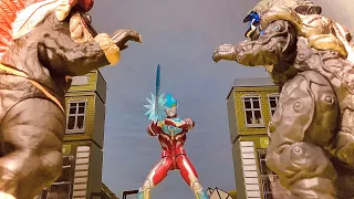 Ultraman Ginga Battles Golza & Geronimon | Ultraman Ginga Mainan Stop Motion | LJPL Animation