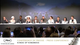 KINDS OF KINDNESS – Press Conference – English – Cannes 2024