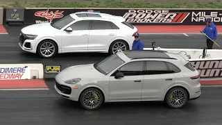 Audi RS8 vs Porsche Cayenne E- Hybrid