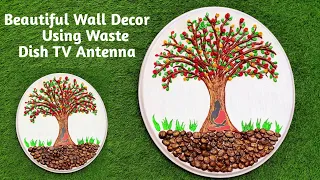 Brilliant Uses For An Old Satellite Dish, Wall Hanging Using Waste Material #diy #reuse #easy #craft