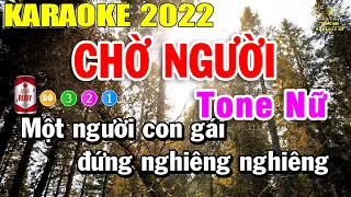 Chờ Người Karaoke Tone Nữ Nhạc Sống | Trọng Hiếu