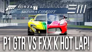 McLaren P1 "GTR" vs Ferrari "FXX K" - HOT LAP CHALLENGE!!! | Forza 7