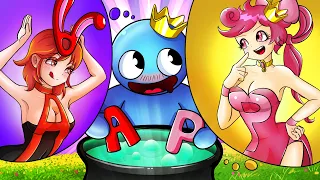 [Animation]🌈Rainbow Friends Brewing Cute Lover!💕| Alphabet lore  × Blue Love Story | SLIME CAT