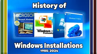 ⚙️Development of Windows Installations (1985-2024)⚙️ #windows