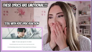 Still With You By JK of BTS (LYRIC REACTION)