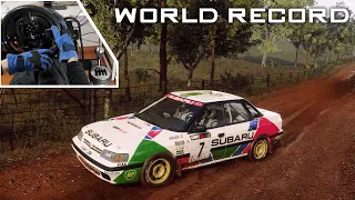[DiRT Rally 2.0 World Record] Thrustmaster T300RS + TH8A | SUBARU Legacy RS (Onboard)
