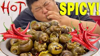 🔥🔥Super Spicy! 👊 Snail the size of a fist , Amazing！#Fat Monkey