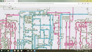 Электрическая схема управления электродвигателем компрессора тепловоза ТЭП70