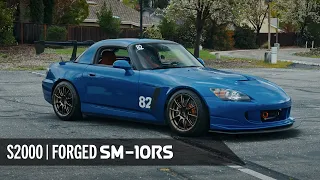 Laguna Blue Honda S2000 on APEX SM-10RS Forged Wheels