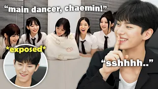 Chaemin didn't expect Le sserafim to *tease* him like this😂 (Eunchae exposed him)