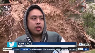 People inside when home destroyed by fallen tree