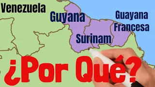 Why are Guyana, Surinam y Guayana francesa not part of Latin America?