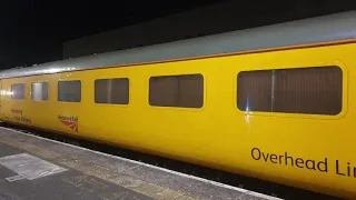 97303 and 97304 on 1Q97 test train arrives at and departs Aberystwyth in the early hours of 1/6/22