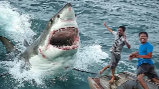 Great White Shark DESTROYS Fishing Boat in Australia!