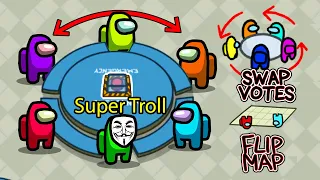 New SUPER TROLL Sabotages in Among Us! (Super Troll Role)