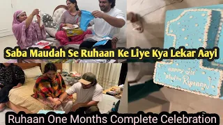 Saba Maudah Se Ruhaan Ke Liye Kya Lekar Aayi l Ruhan One Month Complete Celebration l Shoaib Ibrahim