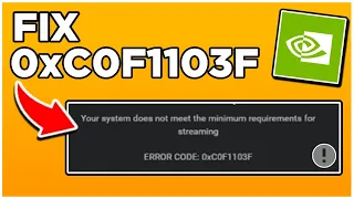 (NEW) HOW TO FIX ERROR CODE 0xC0F1103F on GeForce NOW