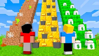 ESCADA de R$100, R$100.000 e R$1.000.000 no Minecraft!