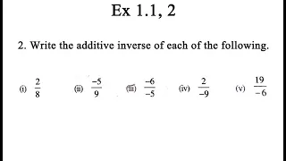 CBSE NCERT CLASS 8 MATHS EXERCISE 1.1 QUESTION 2 I ncert solution of class 8