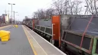 Class 66 Freight Service Passing Through Stevenage (13/3/15)