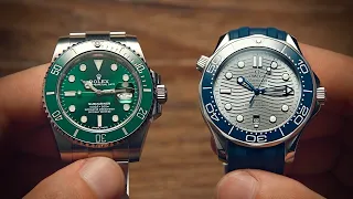 ROLEX VS OMEGA  劳力士水鬼比起欧米茄海马到底强在哪里？为什么相差3倍的价格？这合理还是不合理啊？