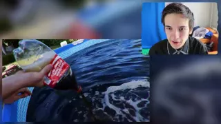 БАССЕЙН ИЗ 6000 ЛИТРОВ КОКА КОЛА и МЕНТОС !   Coca cola reaction