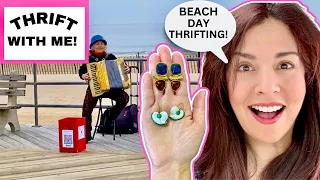 Thrift With Me For Vintage Jewelry Vlog! Beach Day Thrifting For Fun!