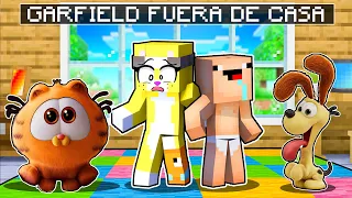 ¡SOY NIÑERO DE GARFIELD FUERA DE CASA! 😺😂 | GARFIELD SE CONVIERTEN EN BEBES EN MINECRAFT MICHI MIAU