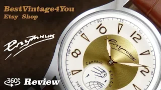 Hands-on video Review of Sputnik Soviet Dress Watch From 50s