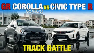 2023 Honda Civic Type R vs. 2023 Toyota GR Corolla | Which Hatch Is Hotter? | Track Tested!