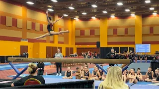 Flames Gymnastics Level 5 beam routine 2023