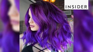 Hair stylist Larisa Love gives her clients a pop in color