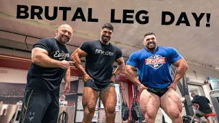 BRUTAL LEG DAY W/ Derek Lunsford & Hany Rambod