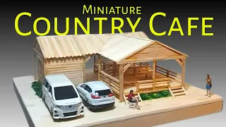 Miniatur Cafe dari Stik Es Krim | Miniature Country Cafe Made of Popsicle Sticks