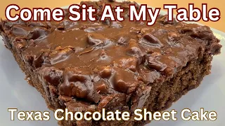 Texas Chocolate Sheet Cake - Very Moist - Always Loved and a Crowd Pleaser!