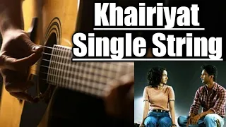 Khairiyat single string||Tab||khairiyat Guitar Tab||