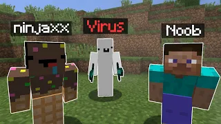 Minecraft mais un Virus essaie de nous buter.. (j'ai peur)