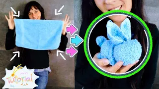 Cómo hacer conejos de toalla paso a paso/ Animales de toallas/ Animales de trapo/ Animales de tela