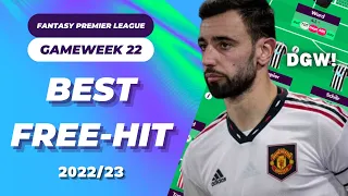 DOUBLE GAMEWEEK 22 BEST FREE-HIT | Fantasy Premier League Tips 2022/23