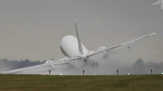 Airbus 380 crosswind landing Emirates Airline