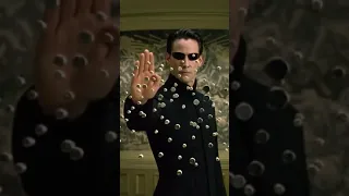 💥 Neo Stops All Bullets Again 😎 The Matrix Reloaded #neo #shorts