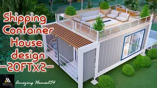 Tiny house design/ Shipping container house design/ 20ft container home