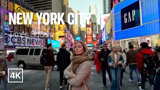 [4K] New York City 🗽 Autumn Walk - Times Square [Nov. 2022]