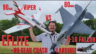 Horizon Hobby - Viper 90mm VS F-16 Falcon 80mm - Plus Crash & Repair Footage!!!