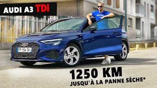 Audi A3 2020 A35 TDI Records de consommation 1250 KM avec 1 Plein !