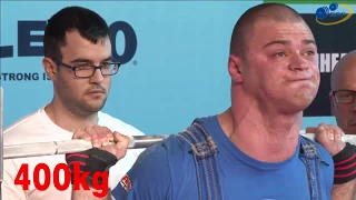 Rubets Ukraine 20y.o.  1051kg/105kg world open record total IPF 2017