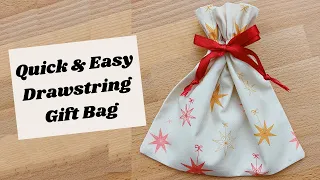 5 Minute Gift Bag: Easy Sewing Tutorial Learn to Sew