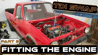 VW Caddy MK1 TDI Build Part 2: Fitting the Engine